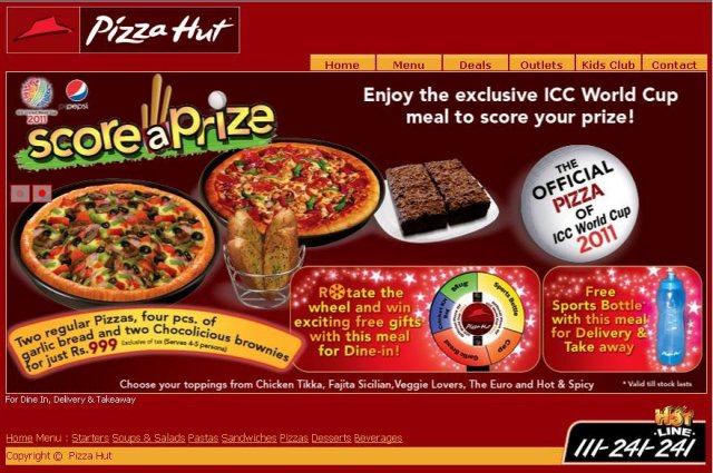 Pizza hut score a prize deal
