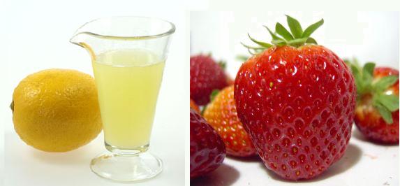 lemon strawberry juice mask