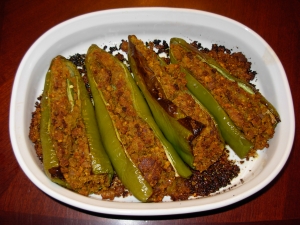 Potato Stuffed Green Chillies 
