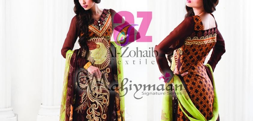 Al Zohaib Textiles Mahiymaan Eid Lawn collection 2012 
