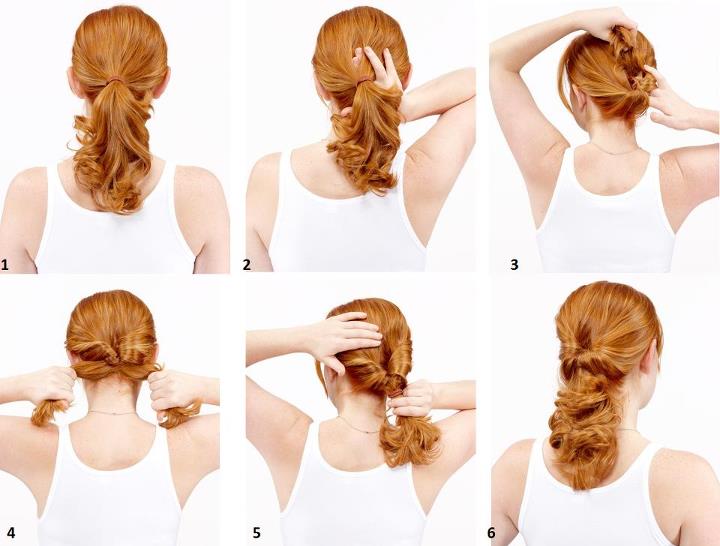 Topsy tail hairstyle